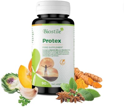 Biostile – Protex – Capsules met geconcentreerde Kruidenextracten – Vitamine B6 - Vitamine C - 30 Capsules