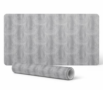 Antislip muis- en toetsenbordmat met concentrische lijnen, 90x45 cm
