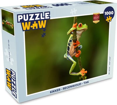 Puzzel Kikker - Regenwoud - Tak - Legpuzzel - Puzzel 1000 stukjes volwassenen
