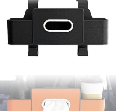 Auto Organizer - Opbergdoos Achterbank - Auto Opbergen - 3-in-1 Functionaliteit - 32x8x11 cm - Zwart