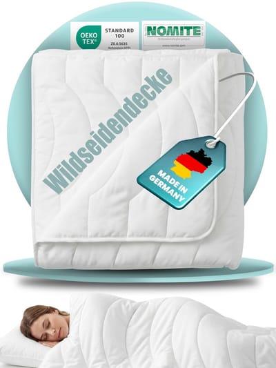 BEFA NATUR Zomerdekbed van wilde zijde 135x200 cm – 100% wilde zijde | Gemaakt in Duitsland | Ademend zomerdekbed | Licht, temperatuurregulerend en huidvriendelijk | Oeko-TEX® Standard 100