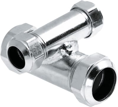 Bonfix Staalverzinkte knelfitting - Kruisstuk 114 - 4 x knel - 22mm x 15mm x 15mm x 15mm
