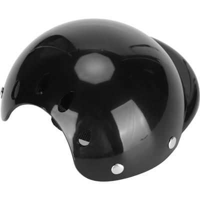 Casque pour animaux de compagnie à monter Casquette de moto pour chiot Chapeau jouet pour animal de compagnie Casquette Accessoires pour chien chatS black