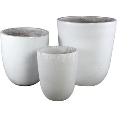 PTMD - Pot Gommes - Wit - 55x55x61cm - Set van 3