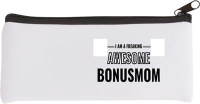 Akyol - i am a freaking awesome bonusmom Etui - Mama - de meest geweldigste bonusmoeder - moeder cadeautjes - moederdag - verjaardagscadeau - verjaardag - cadeau - geschenk - kado - gift - moeder artikelen - 20 bij 9 cm