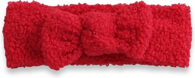 Haar in Stijl® Teddy Haarband Rood - Brede en zachte baby haarband met een strik