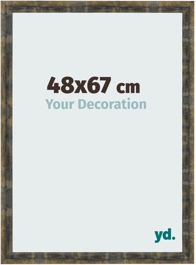 Your Decoration - Fotolijst 48x67 cm - MDF - Blauw Goud Gemeleerd - Pisa