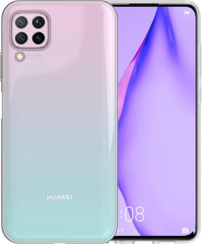 Hoesje - Geschikt voor Huawei P40 Lite - Sterk & Shockproof - Hoes Cover - Siliconen Case - Telefoonhoesjes - Transparant