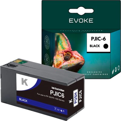 Evoke Compatibele Inkt voor Epson Pjic6 Pjic-6 C13S020452 Zwart 32 ml 1000 Pagina's Discproducer Pp-50 50Ii 50Bd; Pp-100 100Ap 100Ii 100Ii Bd 100Iii 100N Netwerkbeveiliging