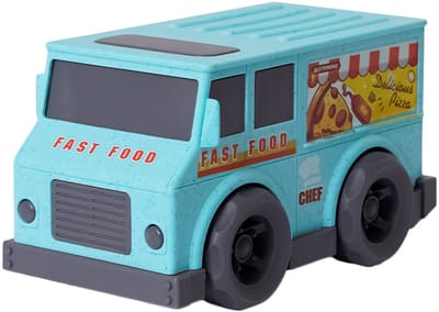 Speelgoedtopdeals - BIOplastic Blokwagen Fastfood - 15 cm - Duurzaam speelgoed