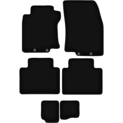 BASIC zwarte veloursmatten voor: Nissan X-Trail III T32 7-zits (2014-2017)