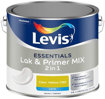 Levis - Essentials Lak & Primer Mix - Clear Yellow C80 - Mengverf - 2,5 L