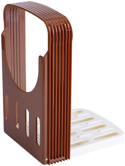 Dailygoods- Broodsnijder Verstelbaar - 4 Diktegeleiders - Antislipbodem - Opvouwbaar - Hoogwaardig ABS - Temperatuurbestendig - Snijden van Brood/Ham/Kaas/Groenten - Broodsnijmachine