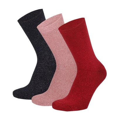 Dames sokken fashion - Multi Blauw/Rood (6-Pak) - Multi Fashion