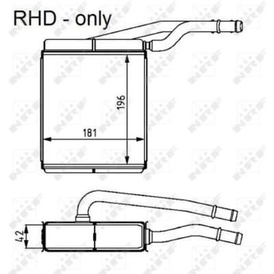 Warmtewisselaar, interieur verwarming NRF 54226