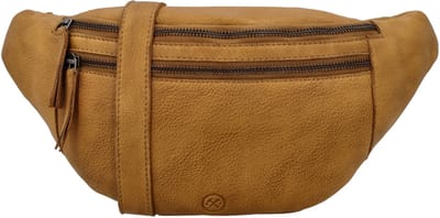 Hide & Stitches Paint Rock Heuptas Unisex - Buiktas met meerdere vakken - Tas van 100% Leder - Okergeel
