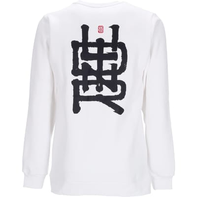 Ideogram Barcellona X Dlynr Crewneck herensweatshirt met ronde hals, wit
