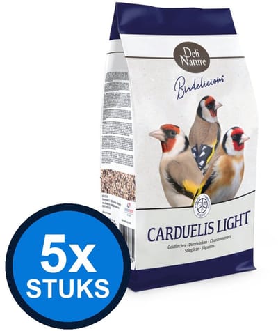 5x Deli Nature - Birdelicious carduelis distelvinken light 750gr - Vogelvoer - 750 g