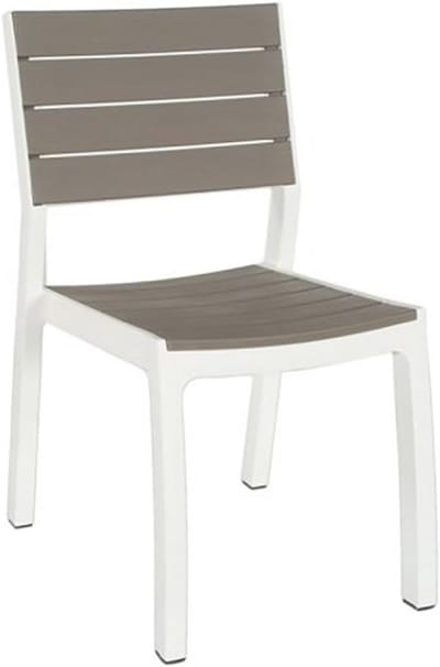 Tuinstoel zonder armleuningen in beige/taupe voor tuin en terras