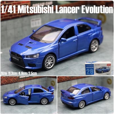1/41 Mitsubishi Lancer Evolution Evo X Speelgoedauto Model Voor Kinderen Welly Diecast Racevoertuig Miniatuur Pull Back Collectie Cadeau
