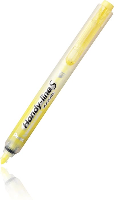 Pentel retractable highlighter Handyline SX15, geel,