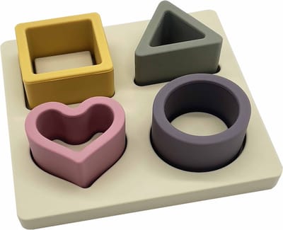 Vormen Puzzel Siliconen - Baby Puzzel - Blokken Puzzel - Vormen Stoof - Montessori Speelgoed - Educatief Speelgoed