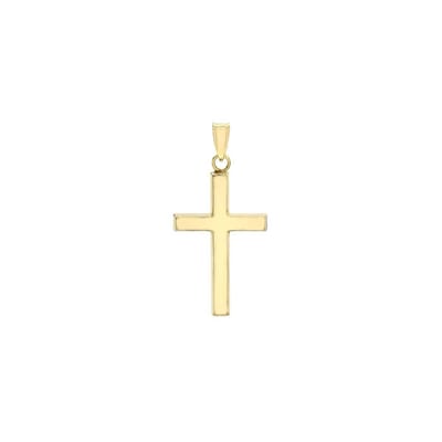 Lucardi Unisex 9 Karaat hanger kruis - Hanger - 9 Karaat - Goudkleurig