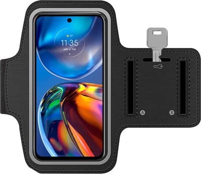 Arara Armband Geschikt voor Motorola Arara Armband Geschikt voor Moto E32 sportarmband - hardloopband - Sportband hoesje - zwart
