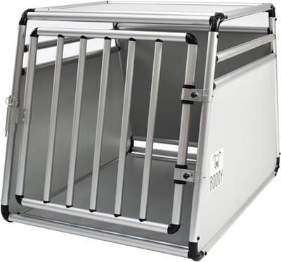 Ronde Honden Bench Aluminium - Veilig Transportkooi Auto Maat M