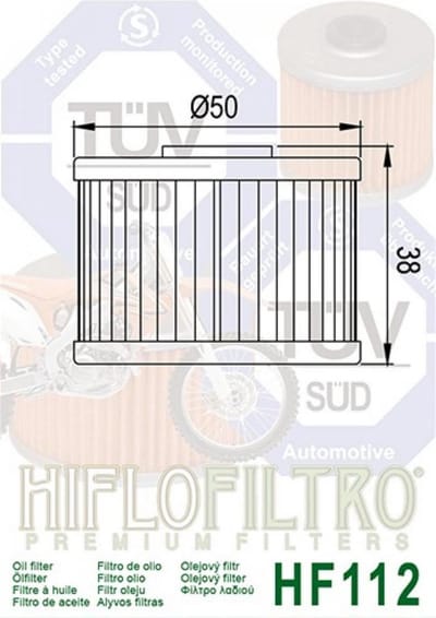 Filtre à huile Hiflofiltro pour Moto Honda 250 CRF L 2013 à 2016 Neuf
