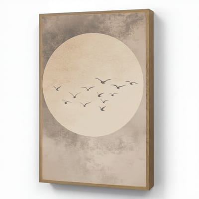 Wandlamp 60x90 cm - Oplaadbaar - Vogel - Beige - Japandi - Wandlampen binnen woonkamer - Slaapkamer lamp - Decoratieve nachtlamp - Vloerlamp draadloos