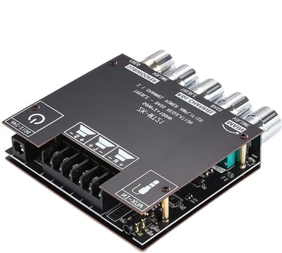 Audio Versterkerbord - Draadloze Module - Muziek Streamen - Dynamische Bass Regulatie - 2.1 Kanalen - Zwart