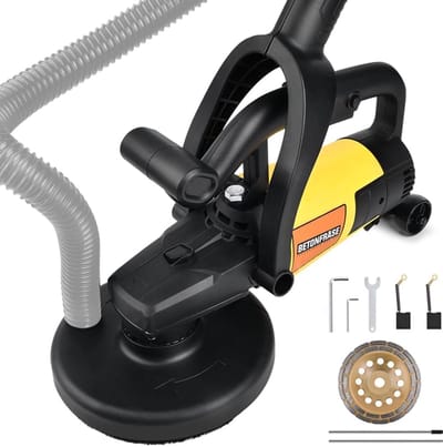 Betonfrees Set - Saneringsfrees Muurfrees - Beton Bewerken - Krachtige 3800W Motor - 180 mm Schijf - Grijs