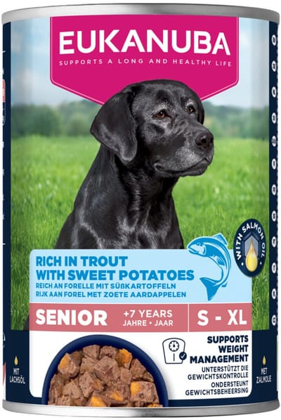 Eukanuba Hondenvoer Nat Life Care Dog Senior Forel en Zoete Aardappel - 6 x 400 gr - Voordeelverpakking