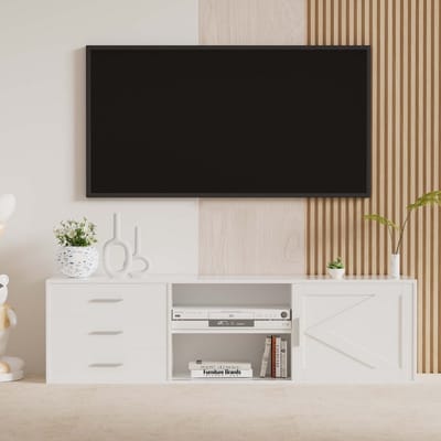 HOMAVO TVG1-S TV-meubel - 160 cm - 3 laden en schuifdeur