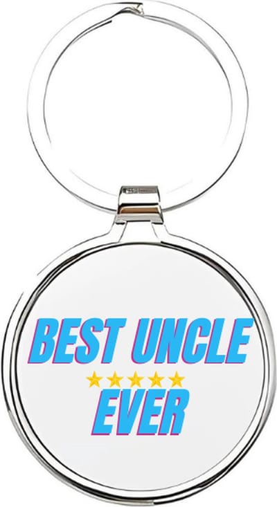 Akyol - De beste oom Sleutelhanger - oom - De leukste oom - Oom sleutelhanger - sleutelhanger - Sleutelhanger voor ooms - Familie sleutelhanger - verjaardagscadeautje - cadeau voor de leukste oom - uncle - The best uncle - 4 x 7,5 CM