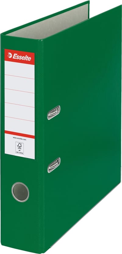 Esselte Ringband Kaart A4 75mm Groen - Documenten Organizers