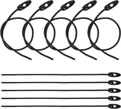 Bagagespanners 10 Stuks - Spanbanden Elastisch - Fietsendrager Bevestigen - Verstelbare Lengte - 50 cm - Zwart