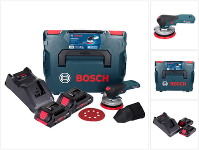 Bosch GEX 18V-125 Professionele snoerloze excenterschuurmachine 18 V 125 mm borstelloos + 2x ProCORE accu 4.0 Ah + lader + L-BOXX