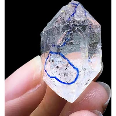 Natuurlijke Herkimer diamant drijvend zand water gal minerale energie rauwe Reiki decor Guardian steen zwart kristal specimen edelsteen (as the picture,Only one piece) gray