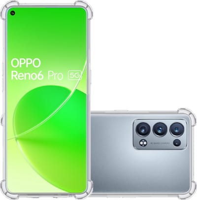 Hoesje - Geschikt voor OPPO Reno 6 Pro - Sterk & Shockproof - Siliconen Case - Back Cover - Telefoon Hoes Shock Proof - Transparant
