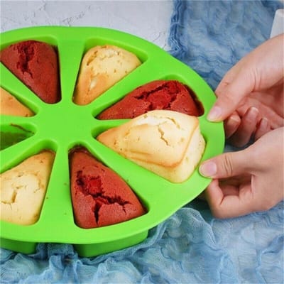8-driehoek ronde siliconen taartvormpjes gebak muffin pizza bakplaat vorm