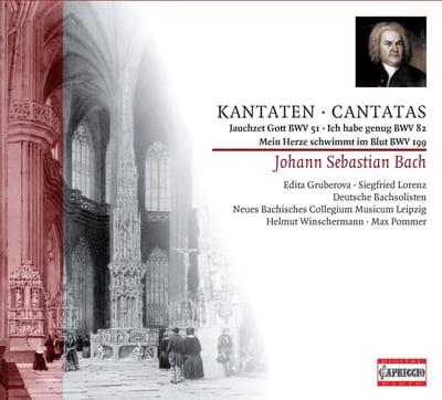 Edita Gruberova, Siegfried Lorenz, Deutsche Bachsolisten, Max Pommer - J.S. Bach: Cantatas (Jauchzet Gott BWV 51 | Ich Habe Genug BWV 82 | Mein Herze Schwimmt Im Blut BWV 199) (CD)