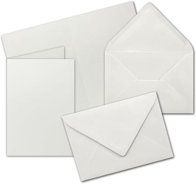 Dubbelzijdig Gekleurde Kaarten Set A5/C5 met Bijpassende Enveloppen (25 Sets)
