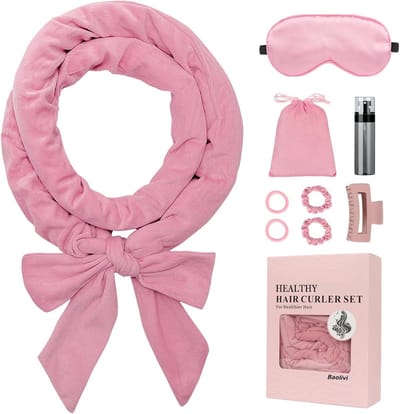 Haar krulset - Krulspelden hoofdband - Nachtelijk krullen - Warmtevrij resultaat - 177 cm - Roze