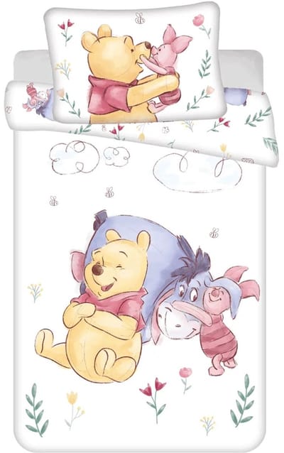 Disney Winnie de Poeh BABY / Peuter dekbedovertrek - 135 x 100 + 40 x 60 cm - Katoen