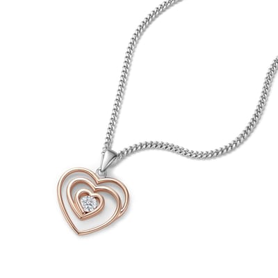 Miore Pure Collier Ketting Dames - Verguld Zilver - Met Zirkonen - Hypoallergeen - 46 cm