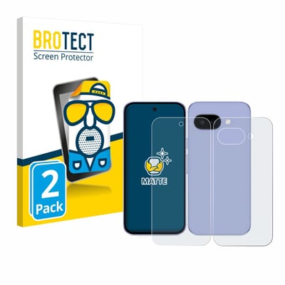 BROTECT - Screenprotector voor Google Pixel 9a (Voor+Achter) - Folie Beschermfolie matte 2 Stuks