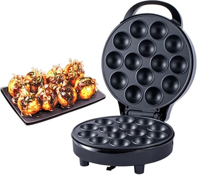 Cake Pop Maker - Cupcake Machine - Feestelijke Snacks Maken - Dubbelzijdige Verwarming - 22.4 x 13.9 x 28.2cm - Zwart
