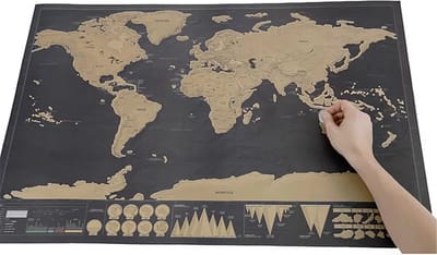 New Age Devi - Kraskaart - Scratch Map - Kras je Reislanden en laat je verrassen door nieuwe avonturen!